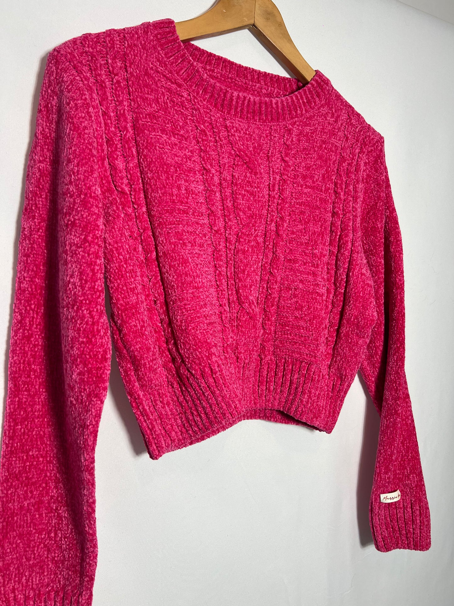 Buzo Sweater Chenille Color Fucsia