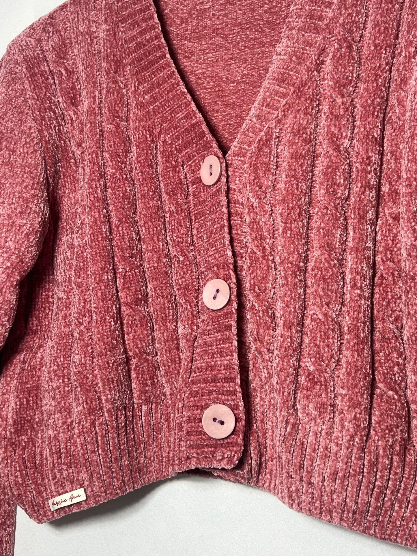 Saco Chenille Corto Color Rosa