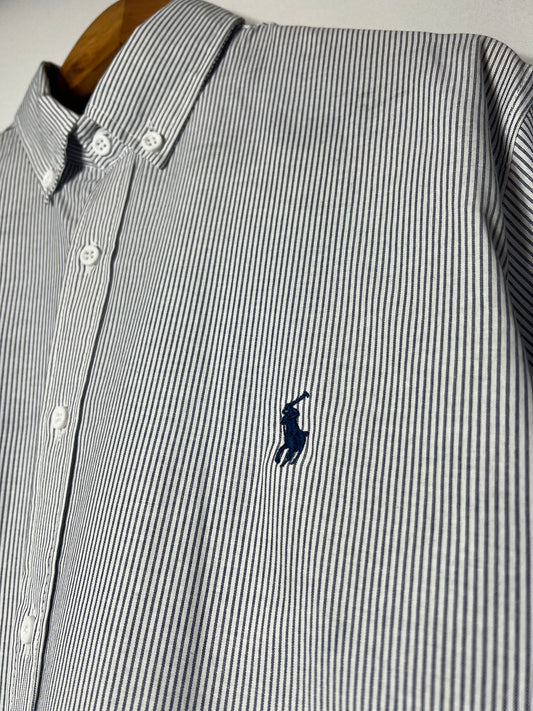 Camisa Polo Ralph Lauren rayas en color gris