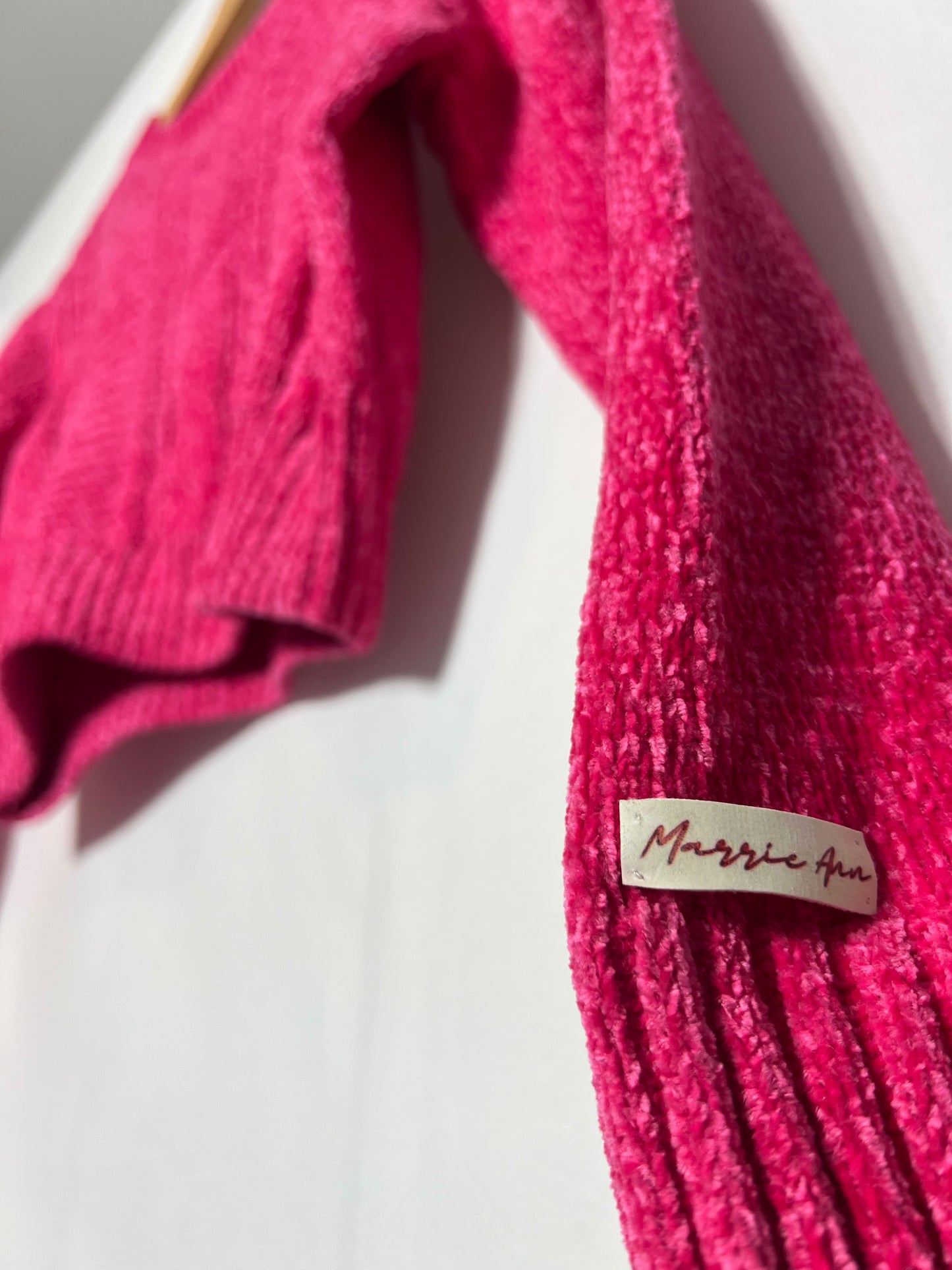 Buzo Sweater Chenille Color Fucsia