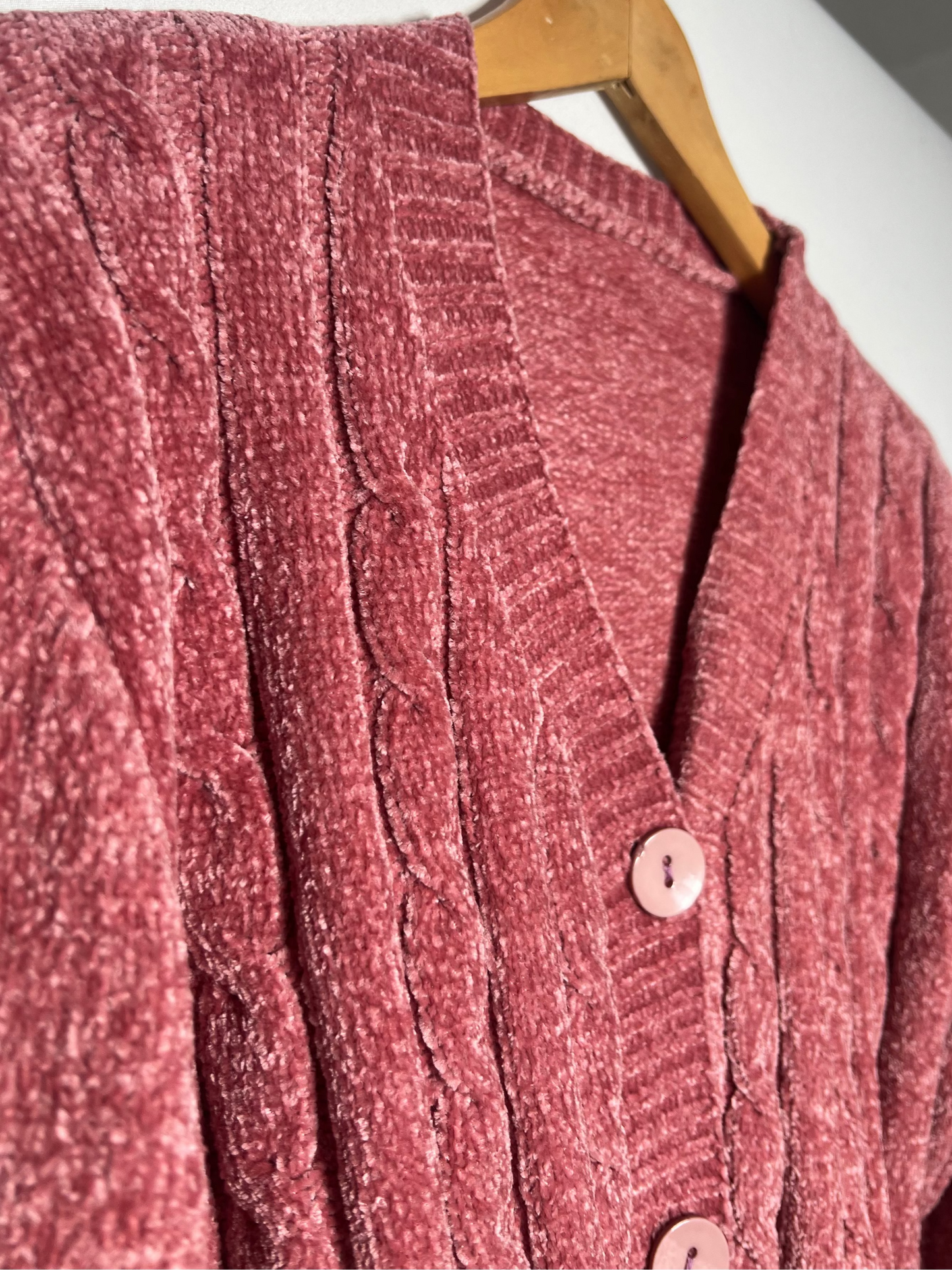 Saco Chenille Corto Color Rosa
