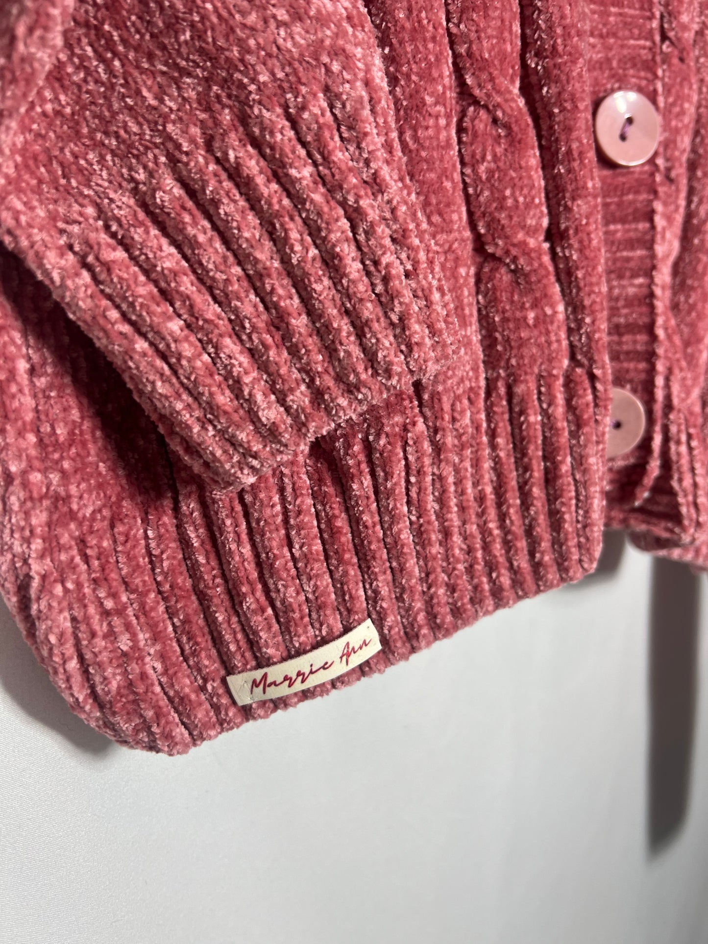 Saco Chenille Corto Color Rosa