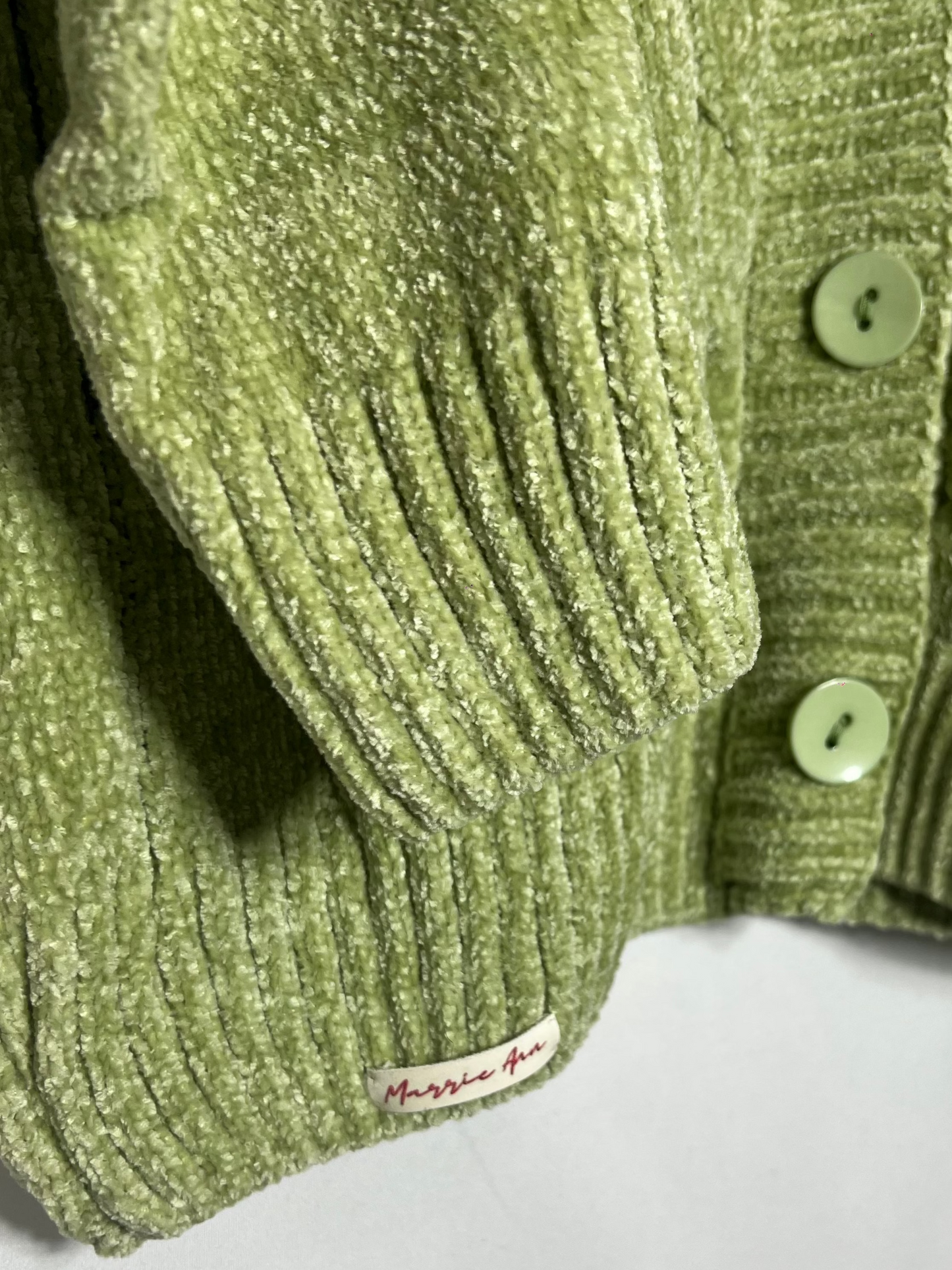 Saco Chenille Corto Color Verde Lima