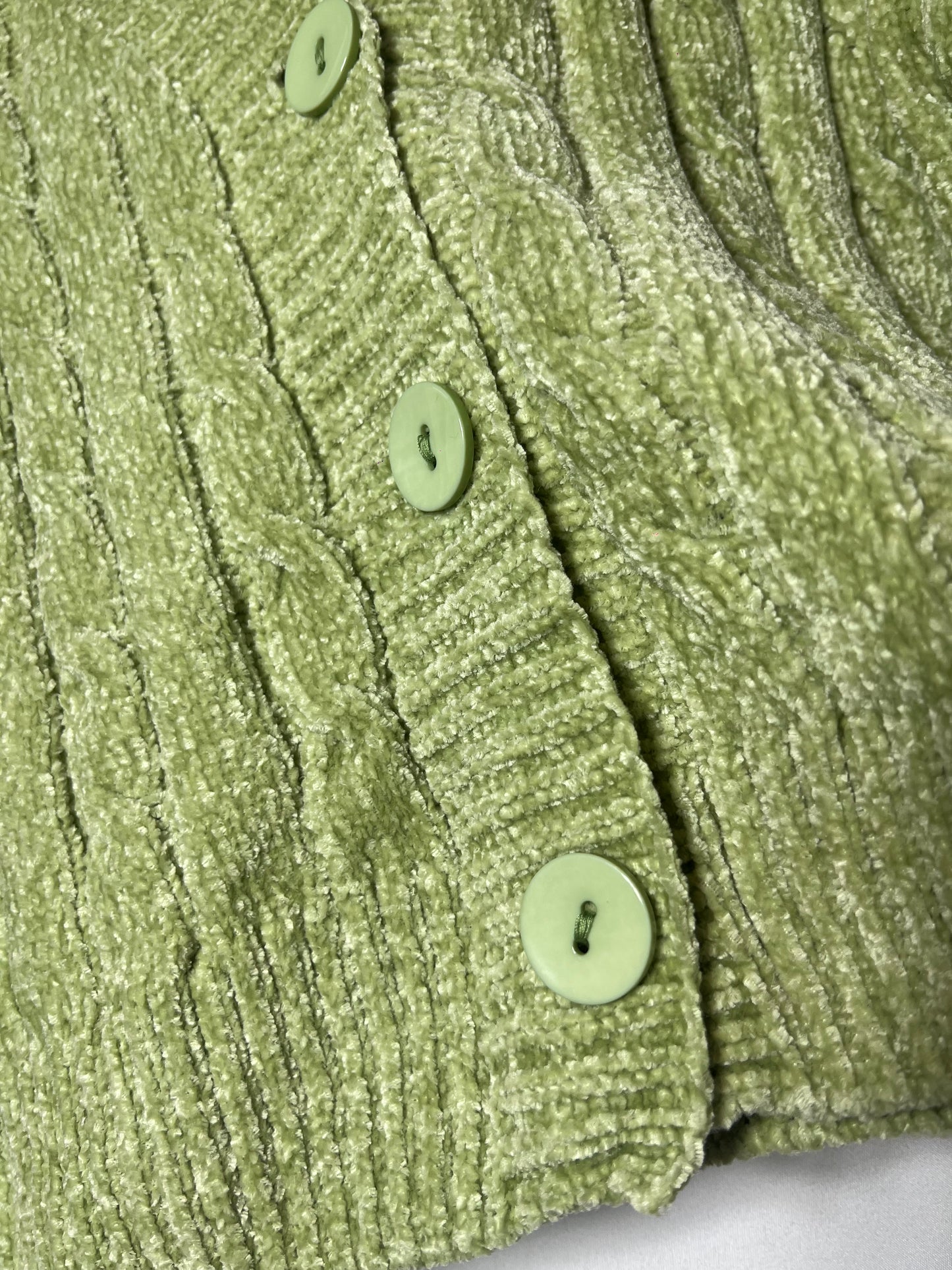 Saco Chenille Corto Color Verde Lima