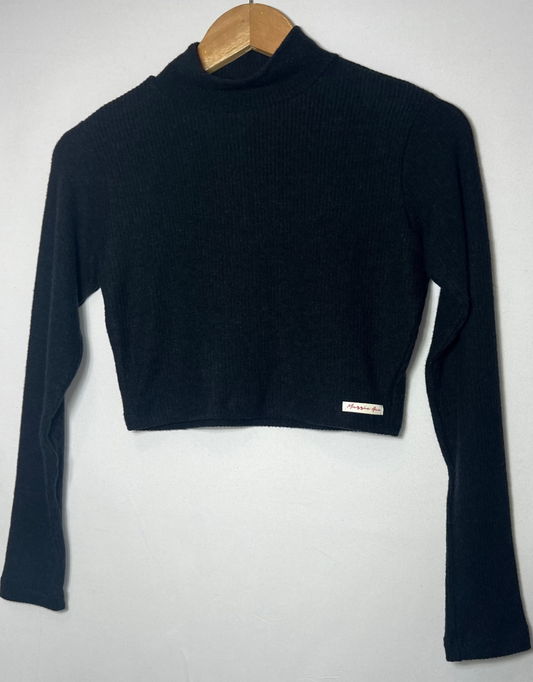 Polera Morley Peludita Color Negro