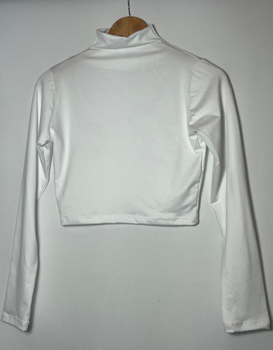 Polera Algodón Corta Color Blanco