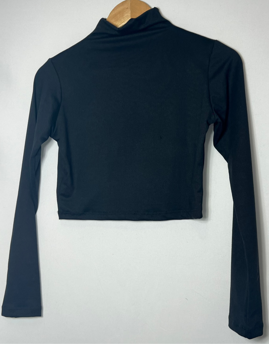 Polera Algodón Corta Color Negro
