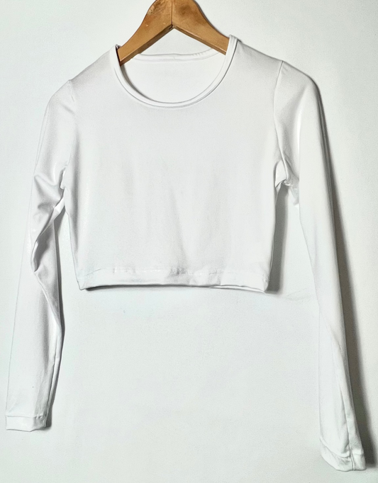 Remera Básica Corta Color Blanco
