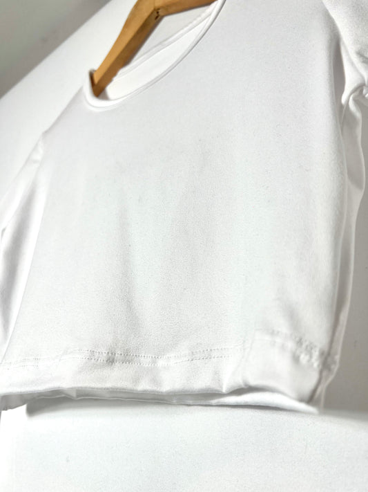 Remera Básica Corta Color Blanco