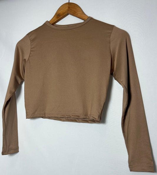 Remera Básica Corta Color Caramelo