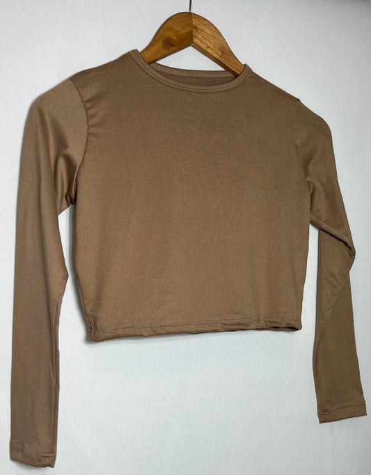 Remera Básica Corta Color Caramelo